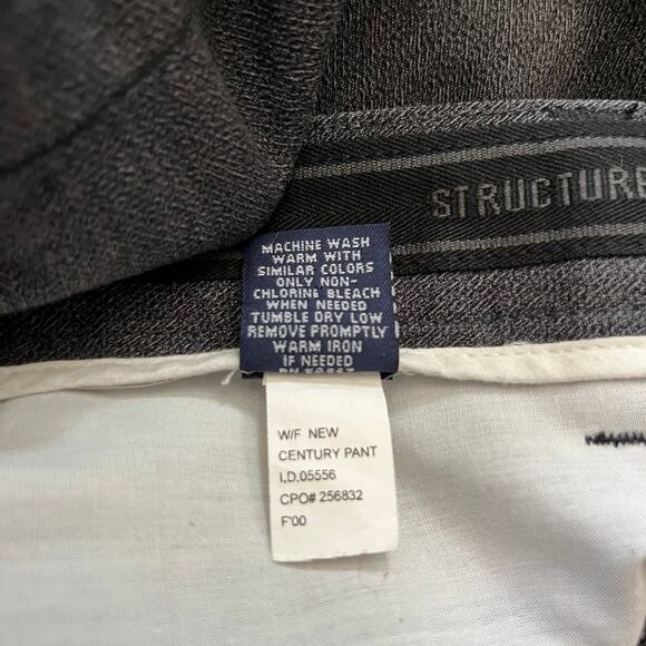 Structure Pant Size 34 x 32 Gray Chino Khaki 100% Cotton New Century - Picture 11 of 11